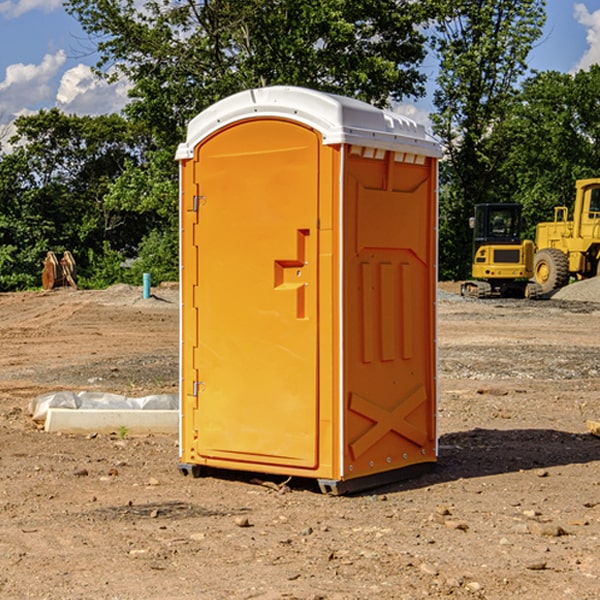 how often are the portable restrooms cleaned and serviced during a rental period in Eau Galle Wisconsin